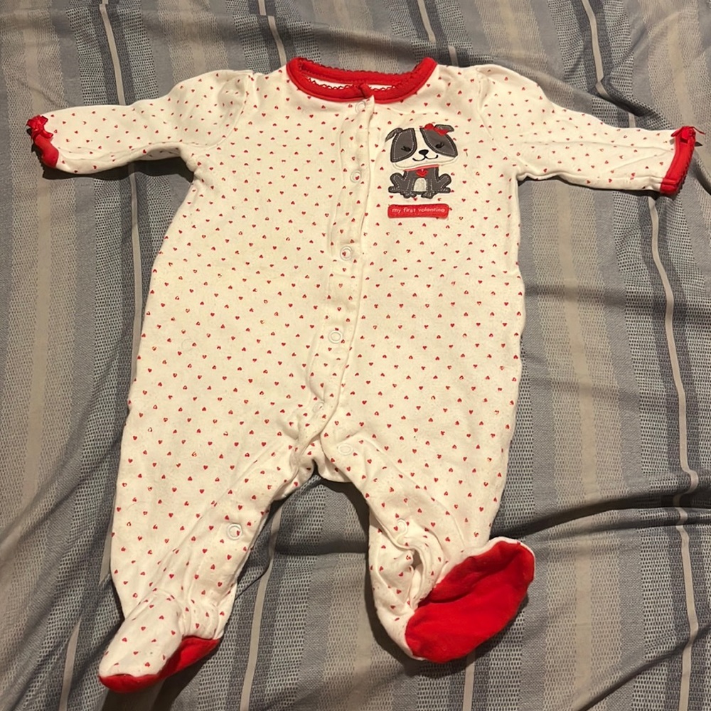valentines footie from carters